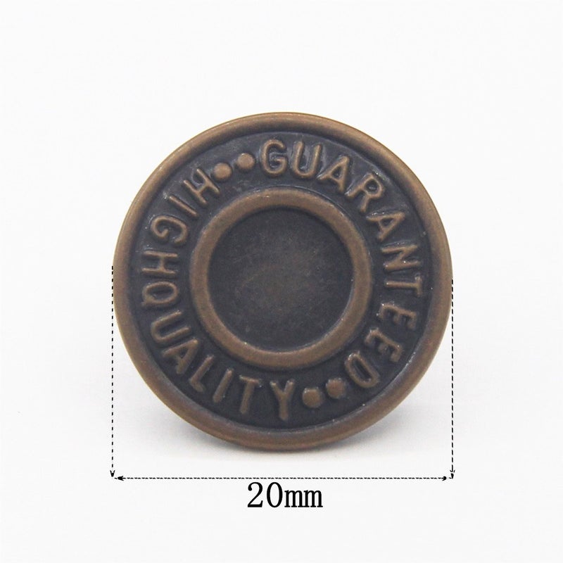 Enosea 20mm Replacement Jean Buttons 12 Sets Combo Copper Tack Buttons - Image 3